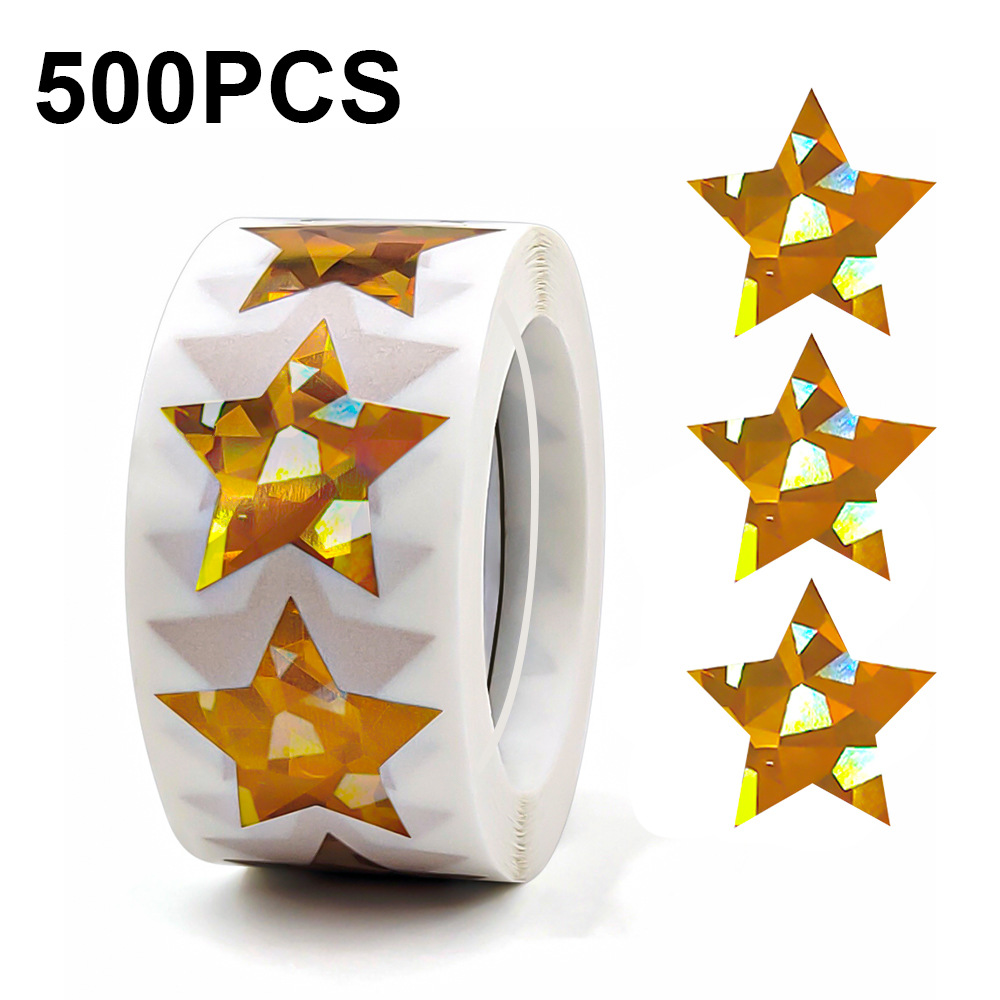 Sticker Label Roll - JCAC 500 шт./рулон, 1 дюйм, голографические
