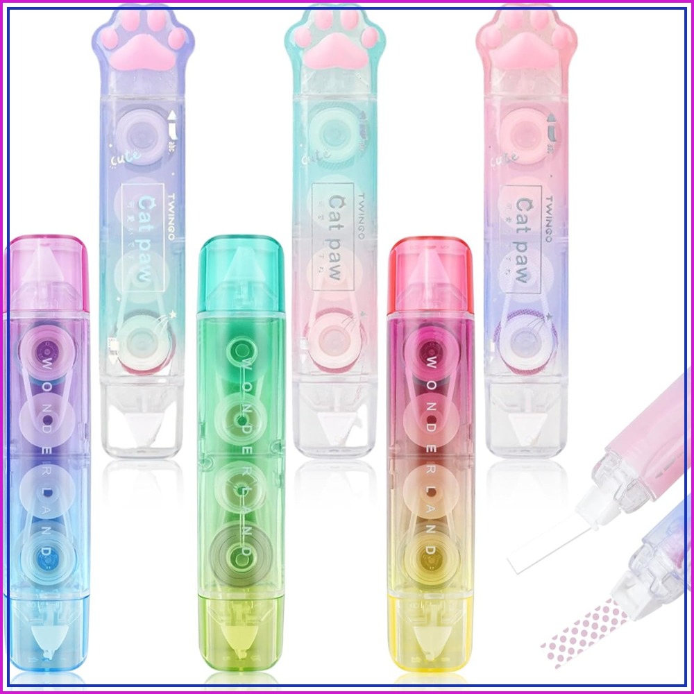 Correction Tape Roller - Набор из 6 корректирующих лент, 2-в-1,