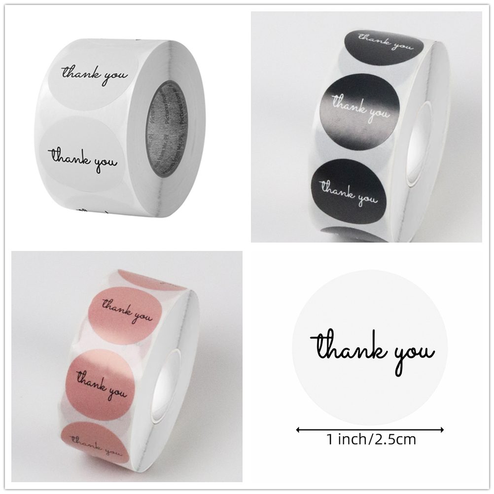 Sticker Label Roll - 500 наклеек с благодарностью, рулон 25