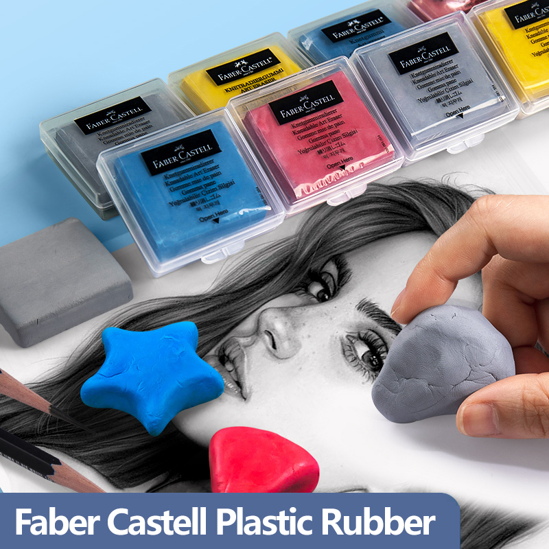 Rubber Eraser Kneaded - Пластикость резины Faber-Castell, 4 шт., мягкий