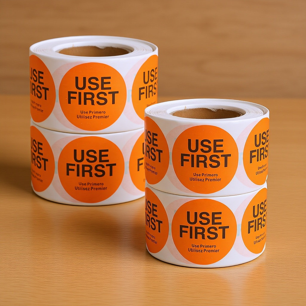 Sticker Label Roll - 4 рулона самоклеящихся этикеток для контроля