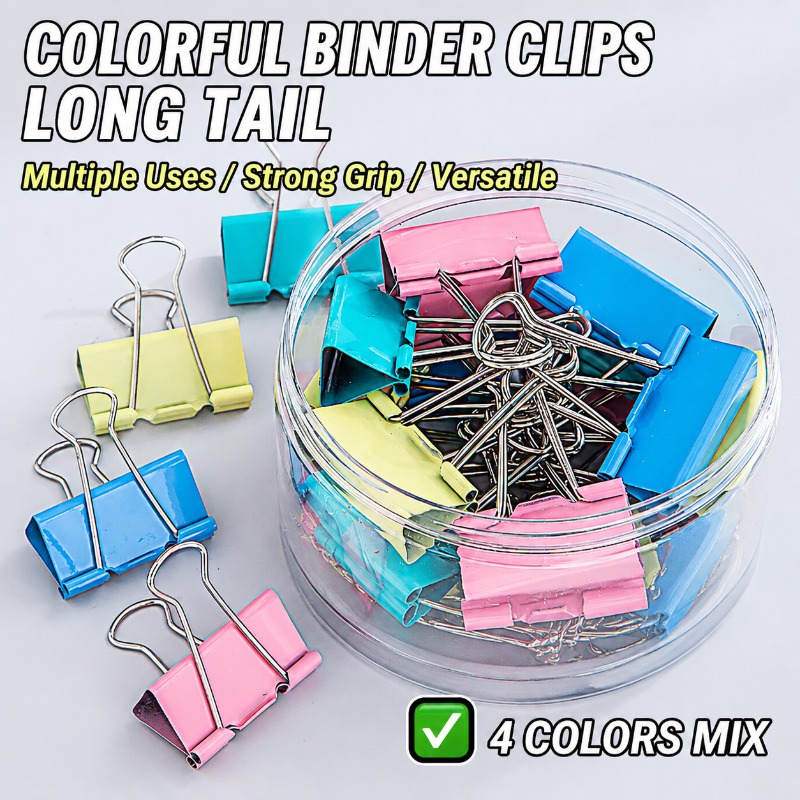 Набор из 40 штук длинных разно – обзор и цена Binder Clip Assorted