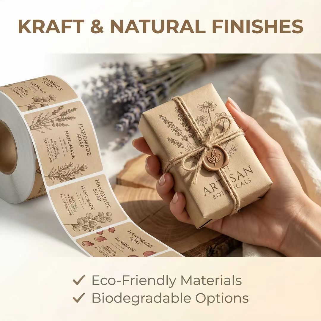 Экологичные этикетки из крафт- – обзор и цена Sticker Label Roll
