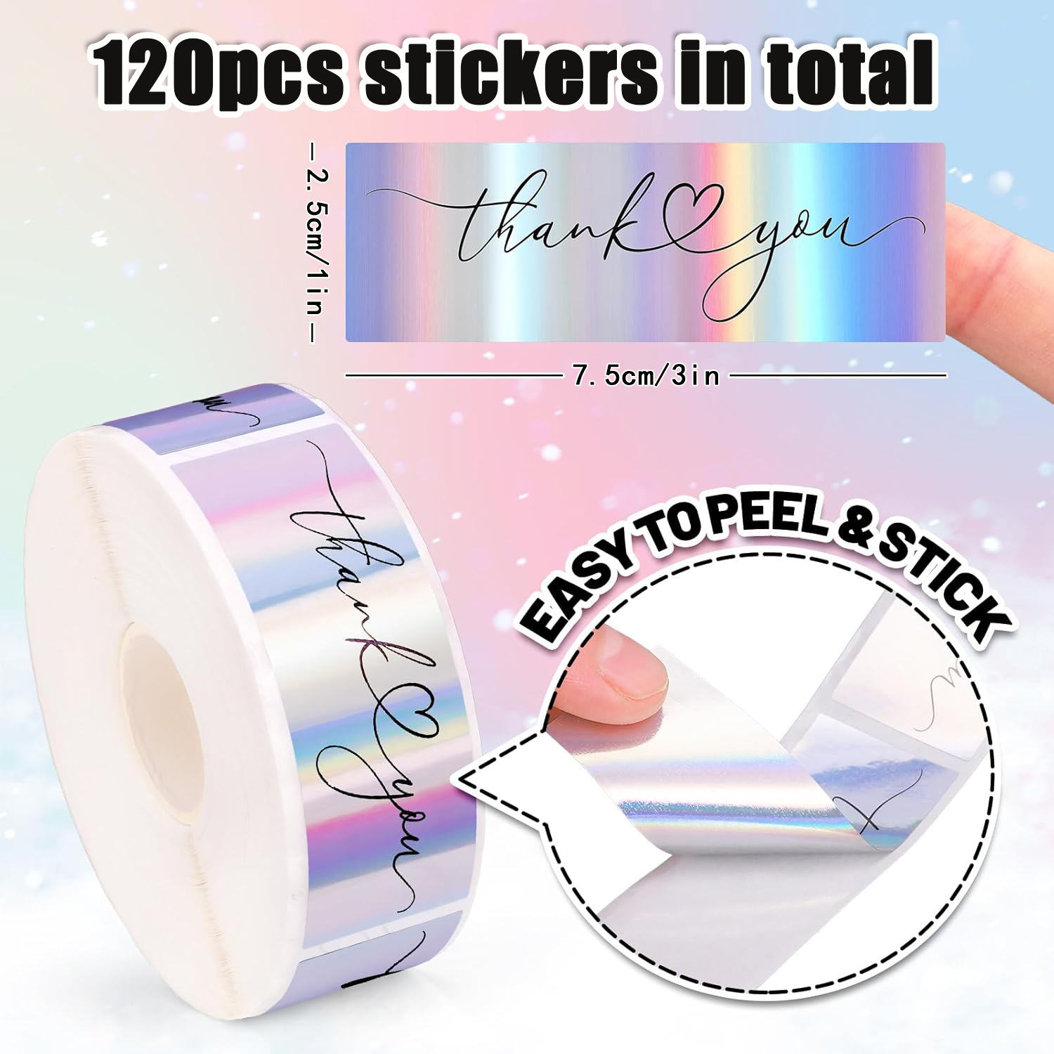 JCAC 120 шт./рулон, 3-дюймовые – обзор и цена Sticker Label Roll