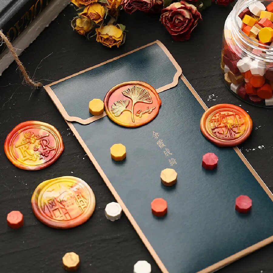 200 шт./пакет восьмиугольные р – обзор и цена Wax Seal Stamp Kit