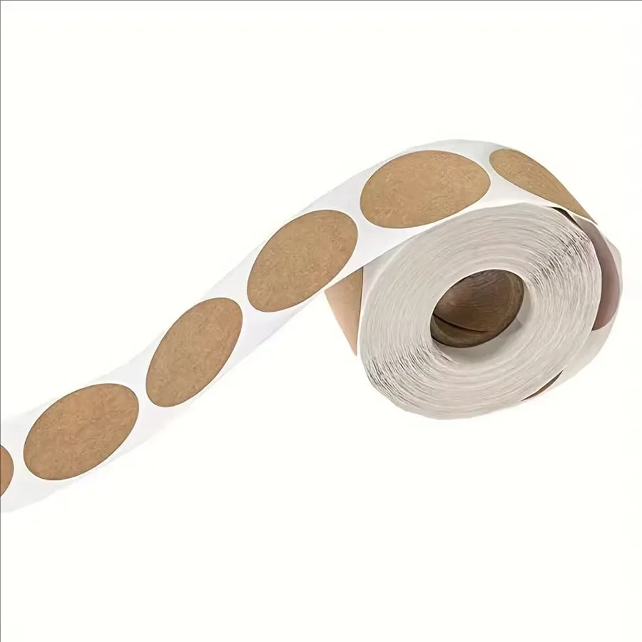 500 шт./1 рулон, крафт-круглые – обзор и цена Sticker Label Roll